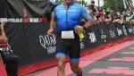 Chris finishing Eagleman 70.3